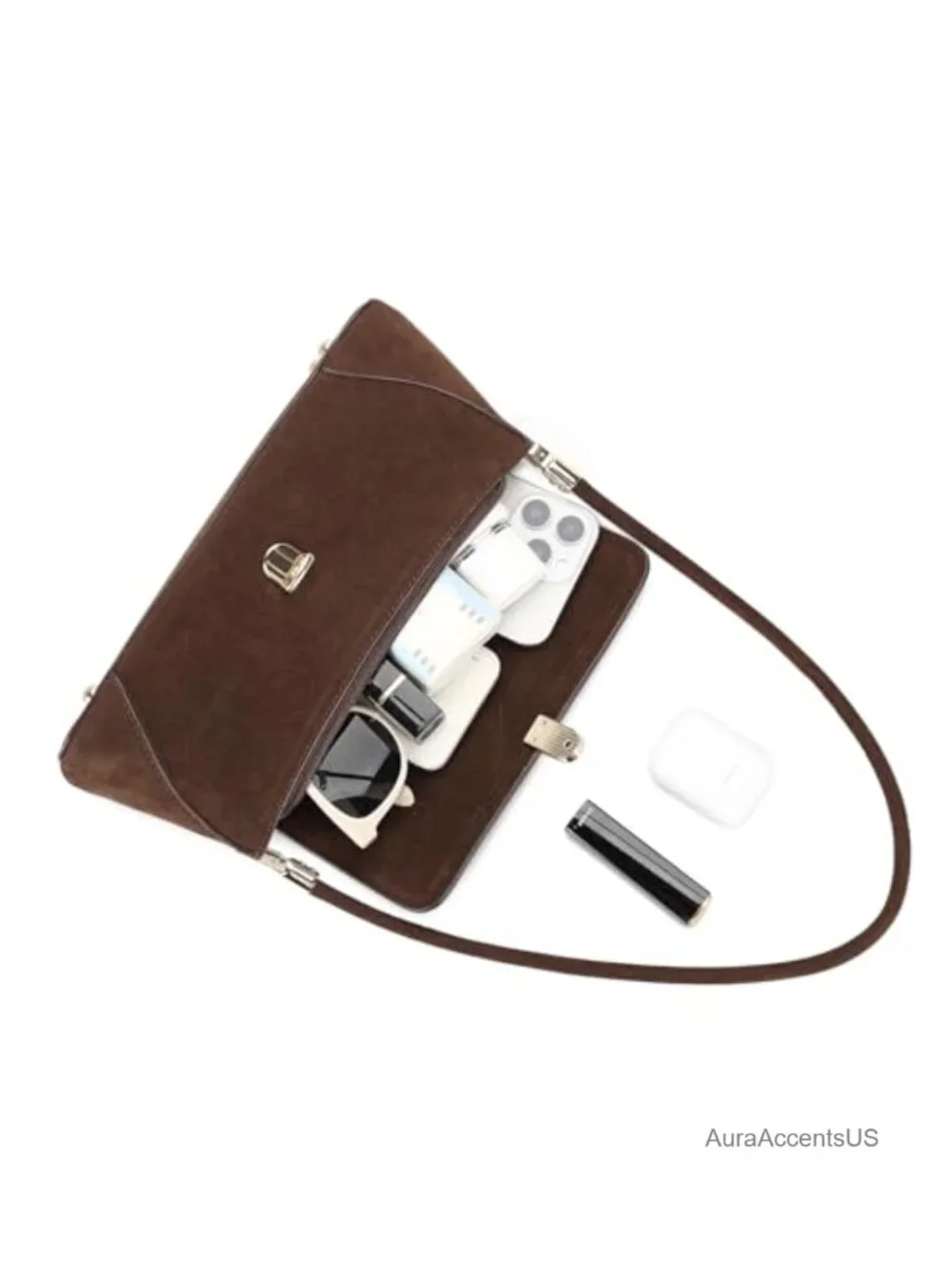 PU Leather Hobo Shoulder Bag Small Crossbody Purse with Zipper